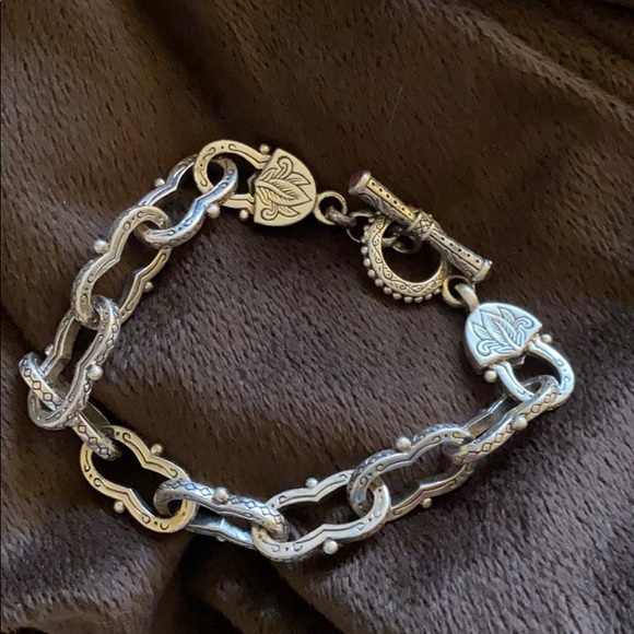 CAbi Jewelry Cabi Etched Italian Silver Link Bracelet Poshmark